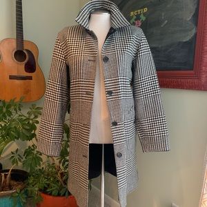 Ralph Lauren wool hounds tooth trench coat